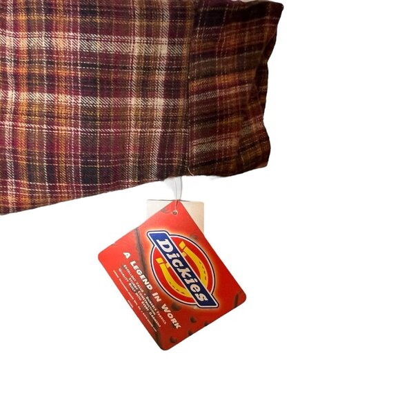 Dickies Men's L Flannel Plaid Jacket Coat Vintage Y2K Work Barn Hooded Lined NWT - Picture 7 of 12